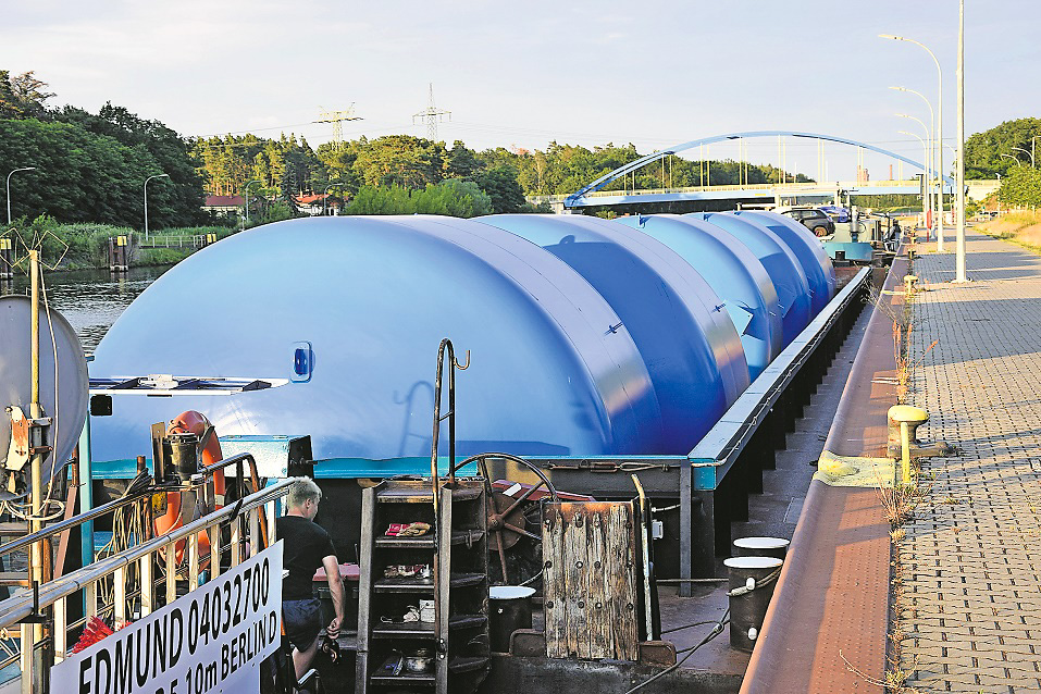 Hier schippern die Kessel fürs Wasserwerk